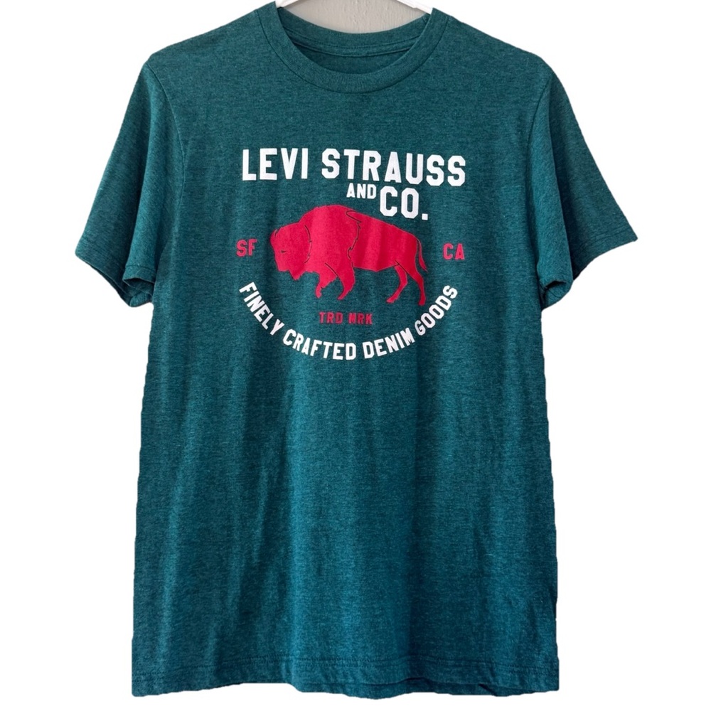 Levis Strauss And Co T-shirt Mens Small Graphic Tee Shirt Short Sleeve Crew Neck